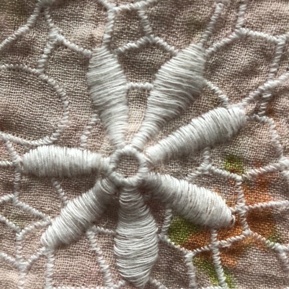 Zara tie dye embroidered lace trim camisole tank top, cream pink size Medium - Picture 14 of 14